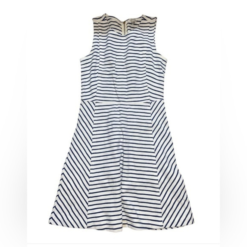 J.Crew Navy Stripped Sleeveless Dress